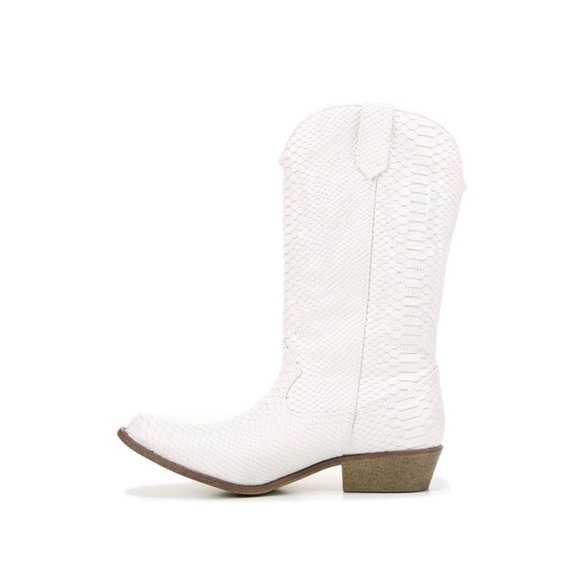 COCONUTS BY MATISSE PYTHON COWBOY BOOT WHITE - Picture 10 of 12